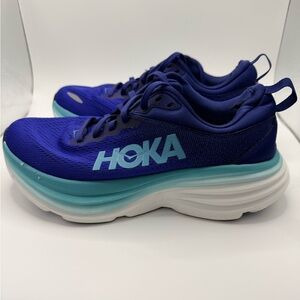 HOKA Bondi 8 Women’s Bellwether Blue Evening Sky Athletic Sneakers Size 7